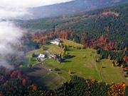 Letecký pohled na osadu Rezek
